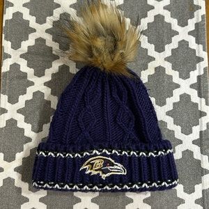BALTIMORE RAVENS girls hat knit beanie NWOT EUC
